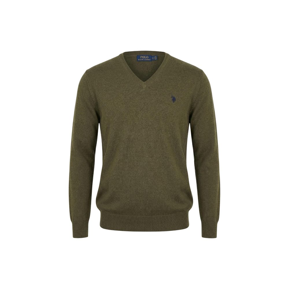 U.S. POLO ASSN. Green Cotton Sweater