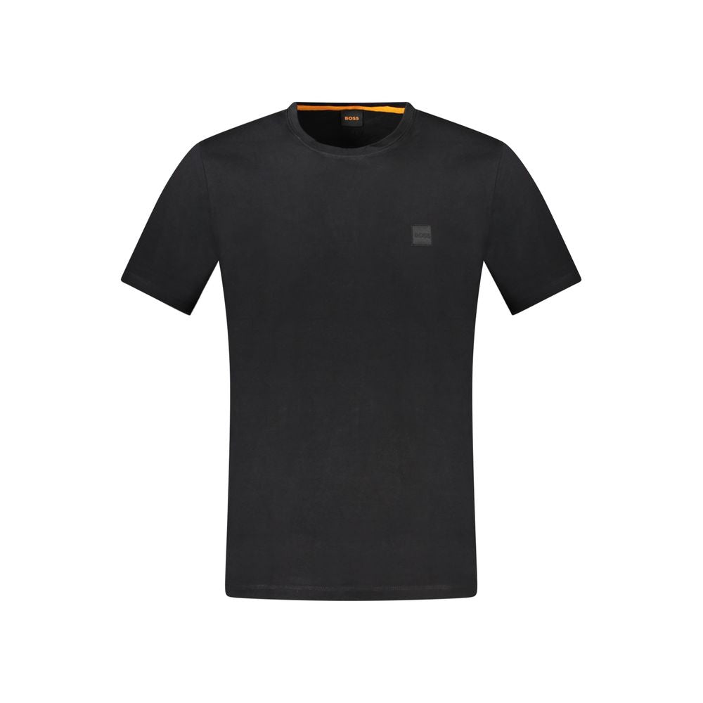 Hugo Boss Schwarzes Baumwoll-T-Shirt für Herren