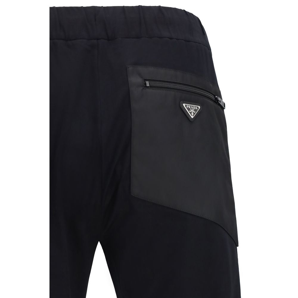 Prada Schwarze Nylon-Freizeithose