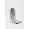 Moschino Mehrfarbige High Heel Stiefel aus Viskose