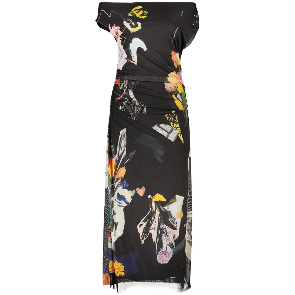 Desigual Schwarzes Elastan-Freizeitkleid
