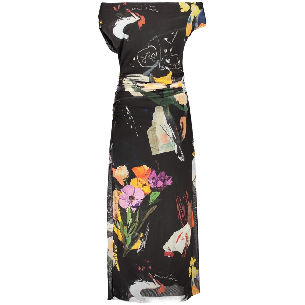 Desigual Schwarzes Elastan-Freizeitkleid