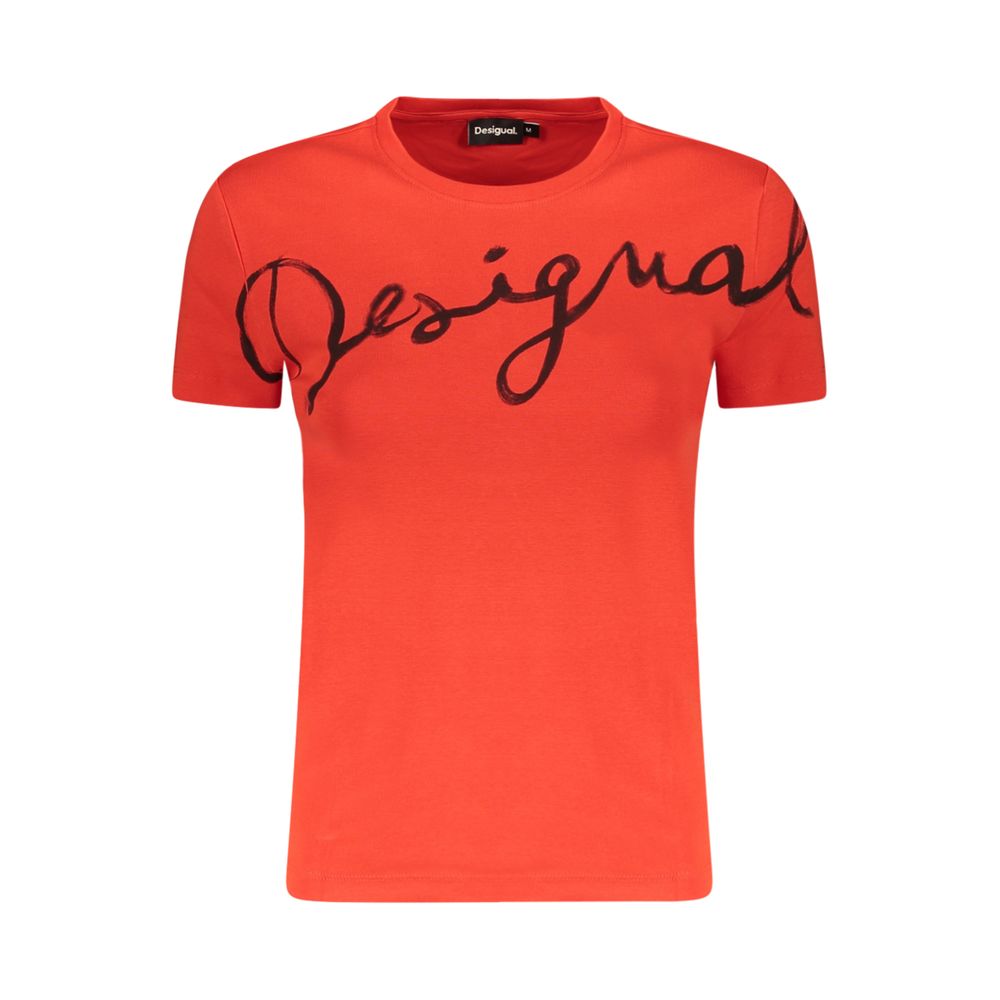 Desigual Rosso Baumwoll-T-Shirt für Damen