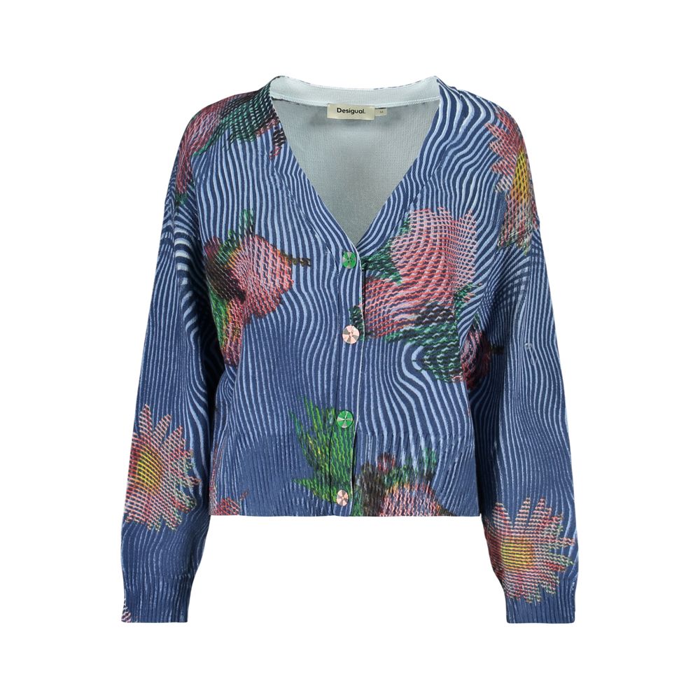 Desigual Blue Cotton Sweater for Women