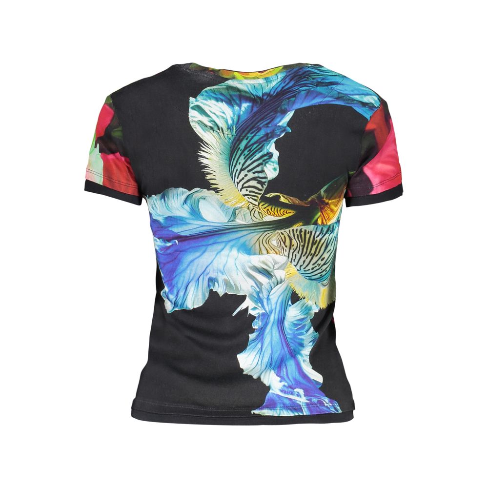 Desigual Schwarzes Baumwoll-T-Shirt für Damen