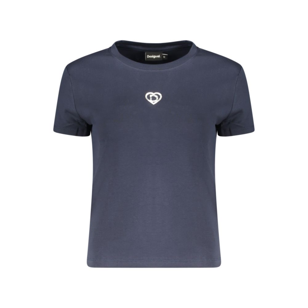 Desigual Blue Cotton T-Shirt for Women