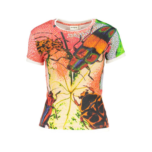 Desigual Rosso Baumwoll-T-Shirt für Damen