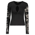 Desigual Schwarzer Damen-Strickpullover aus Baumwolle