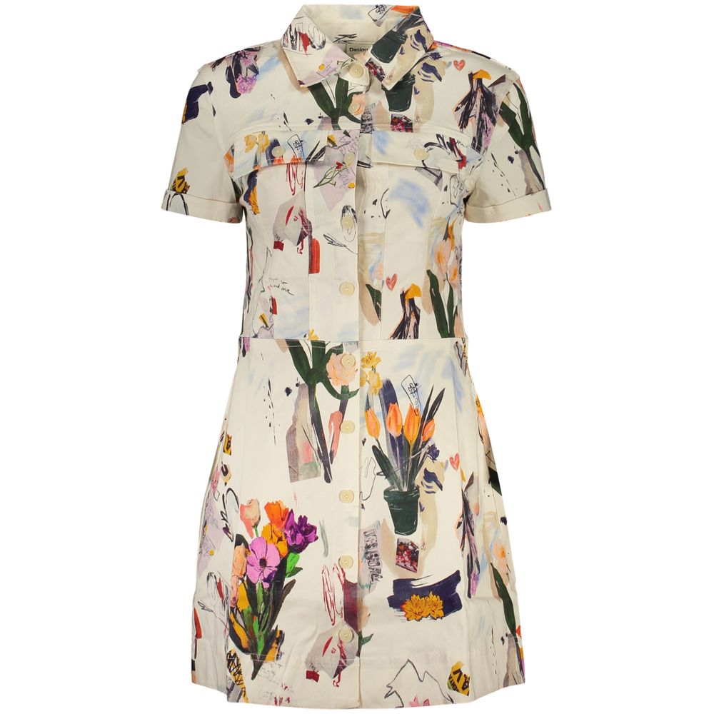 Desigual Bianco Poliammide Damenkleid