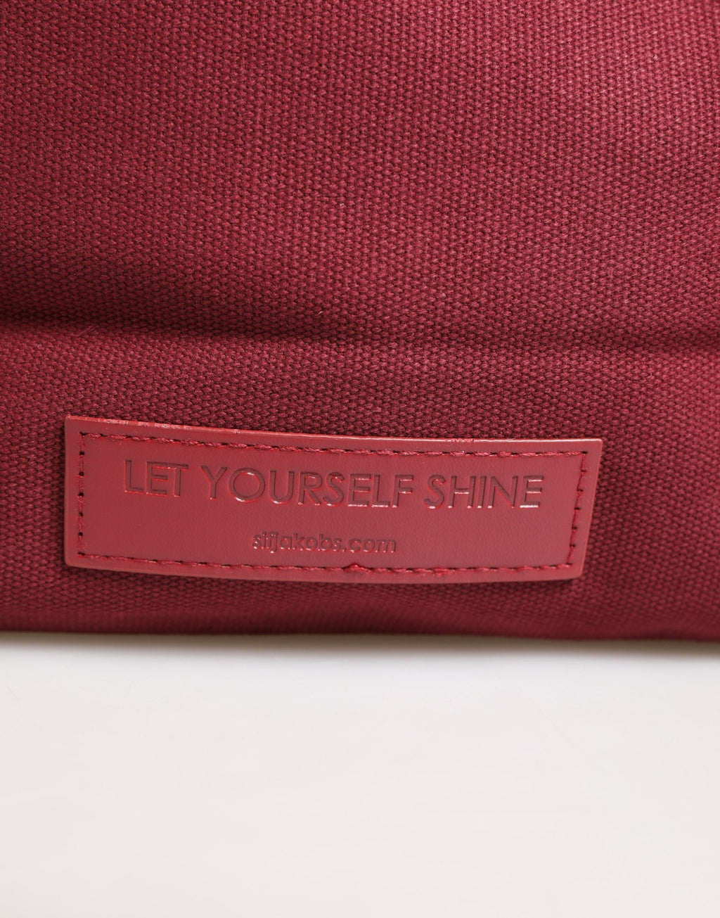 SIF JAKOBS Burgunderfarbene Baumwoll-Canvas-Shopping-Tote für Damen, Schmucktasche