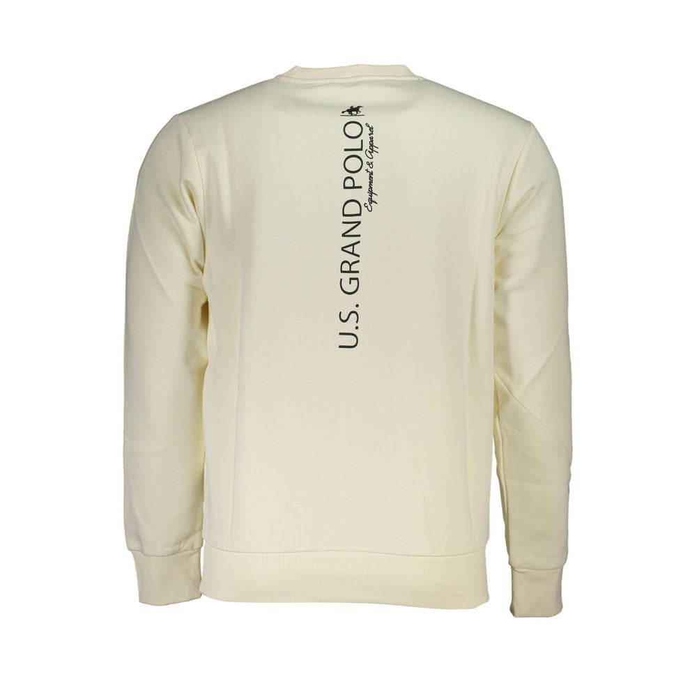 U.S. Grand Men's White Cotton Sweatshirt