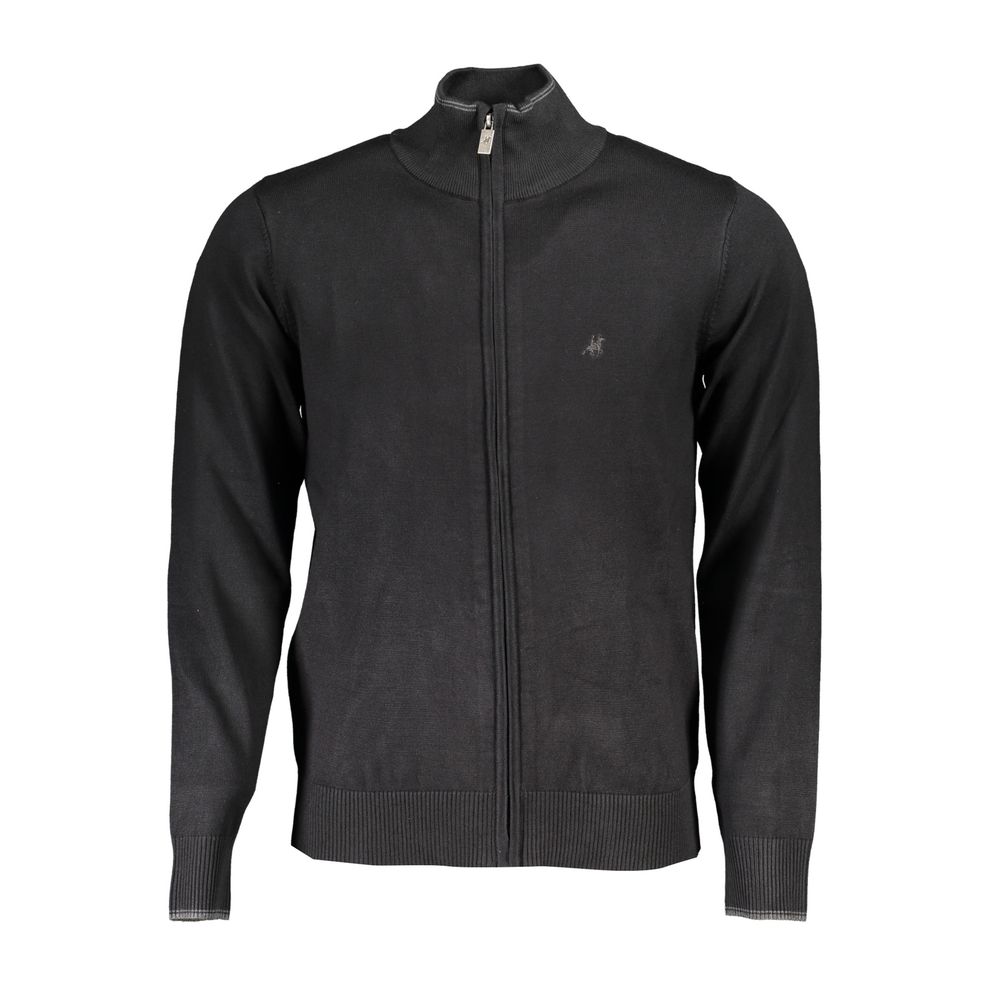 U.S. Grand Schwarzer Herren Cardigan aus Viskose
