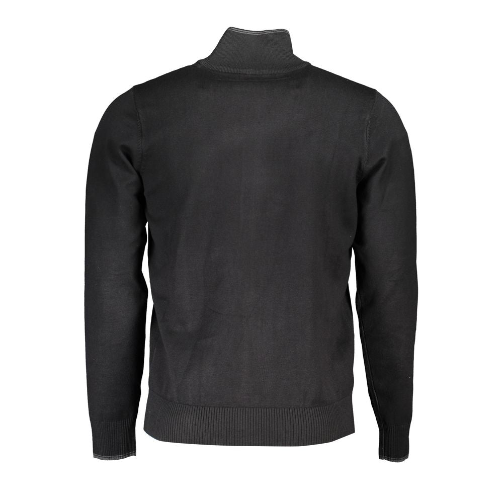 U.S. Grand Schwarzer Herren Cardigan aus Viskose