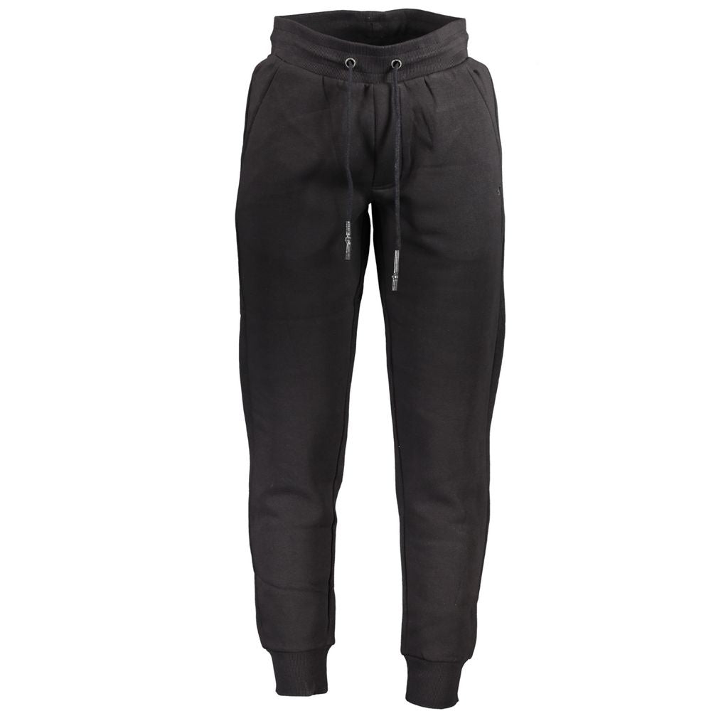 U.S. Grand Schwarze Baumwollhose für Herren