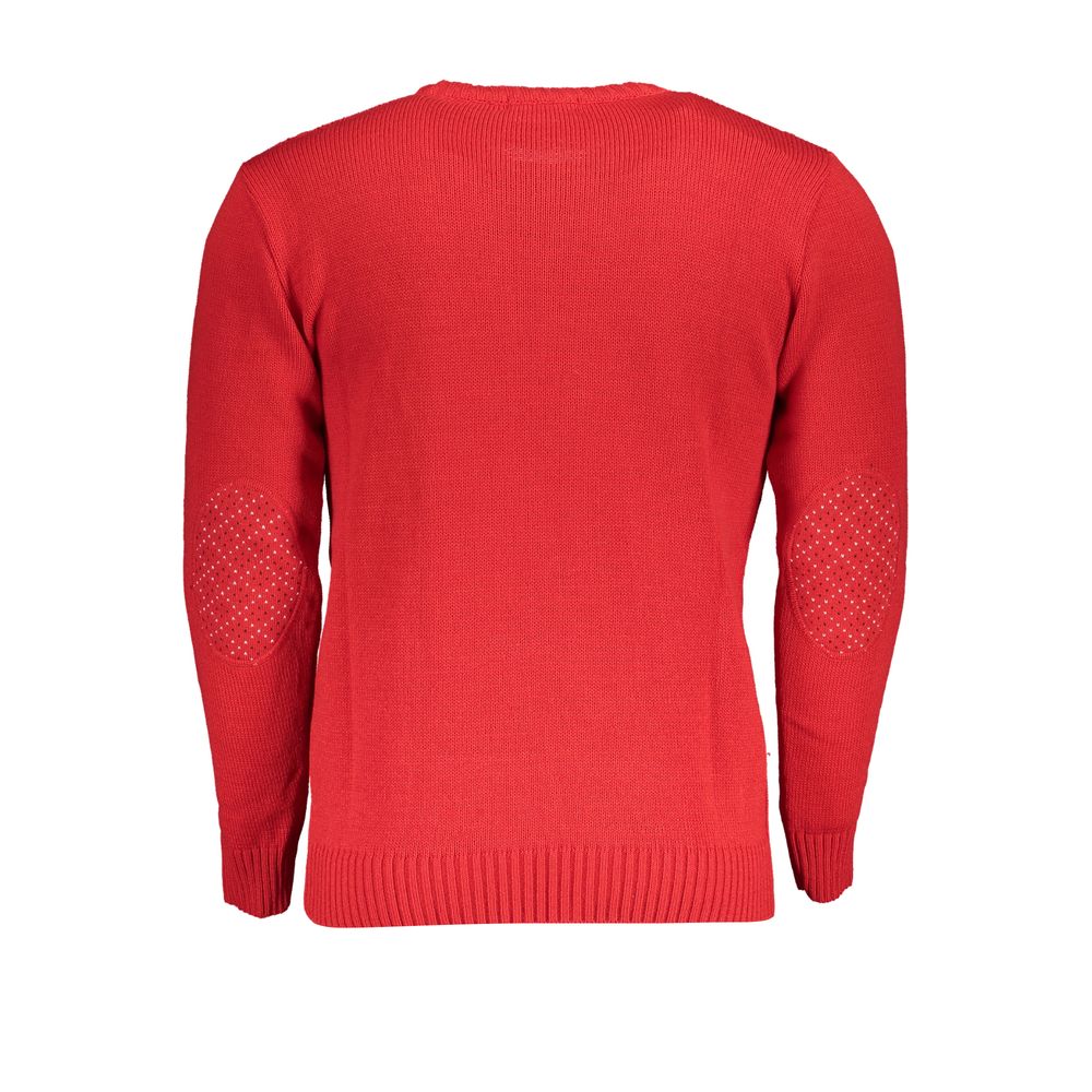 U.S. Grand Red Men's Acrylic Sweater