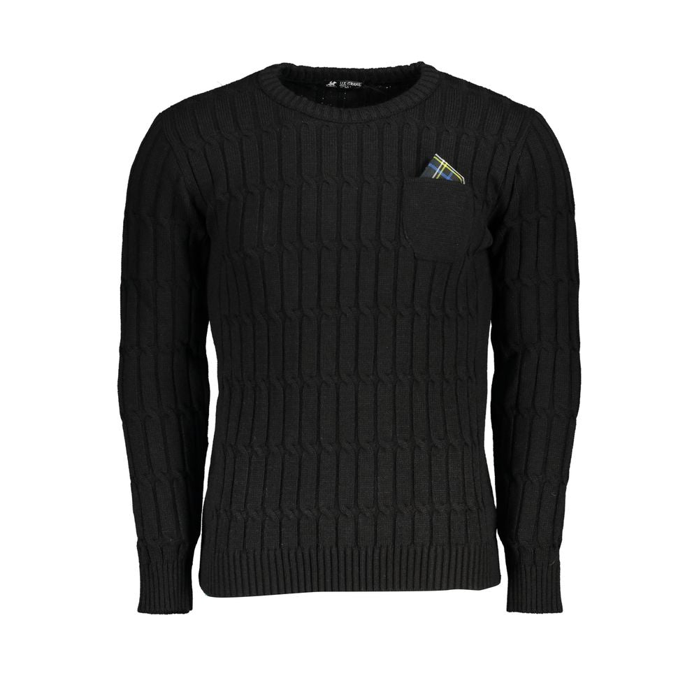 U.S. Grand Schwarzer Herrenpullover aus Acryl