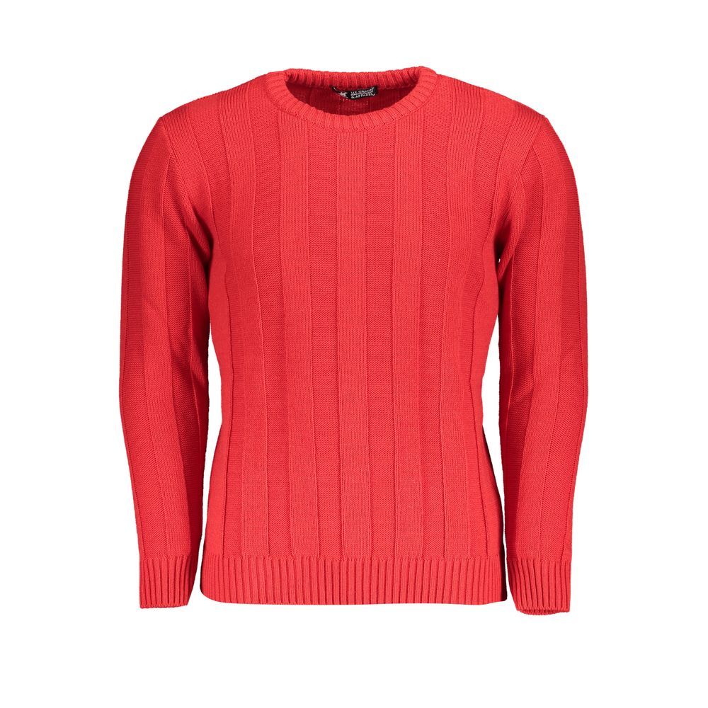 U.S. Grand Roter Herrenpullover aus Acryl