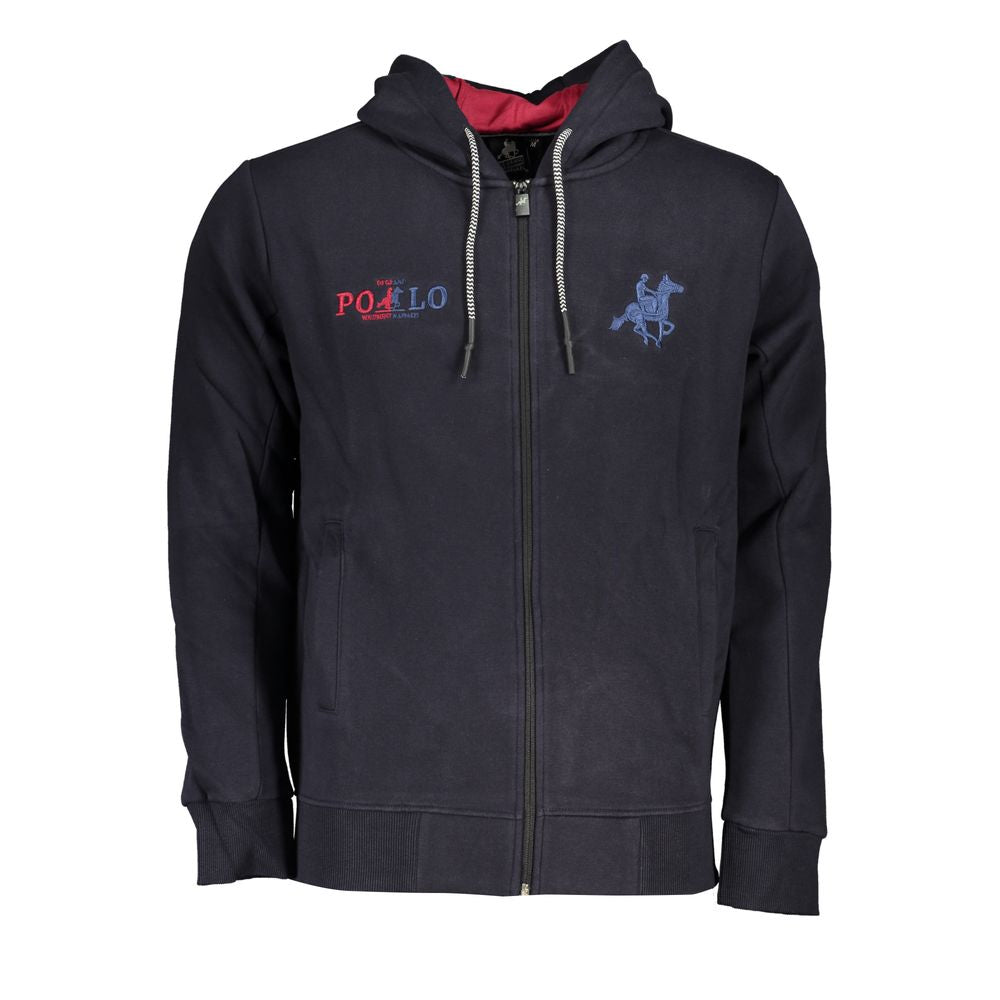 U.S. Grand Blauer Herren-Kapuzenpullover aus Baumwolle