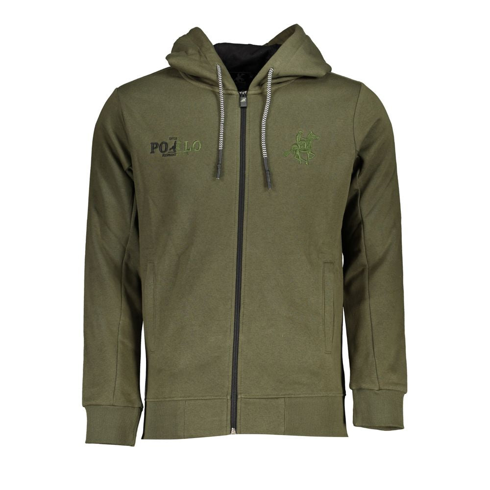 U.S. Grand Men's Hoodie in Verde Cotton