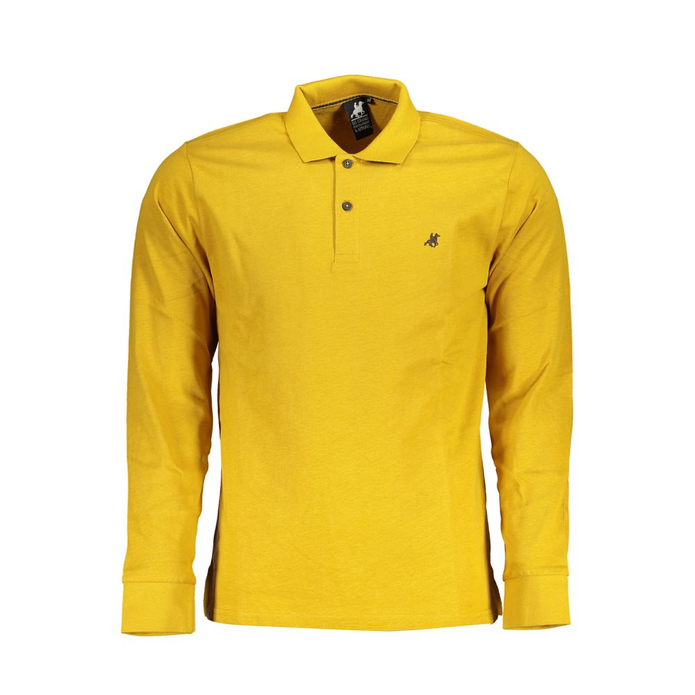 U.S. Grand Herren Poloshirt aus gelber Baumwolle