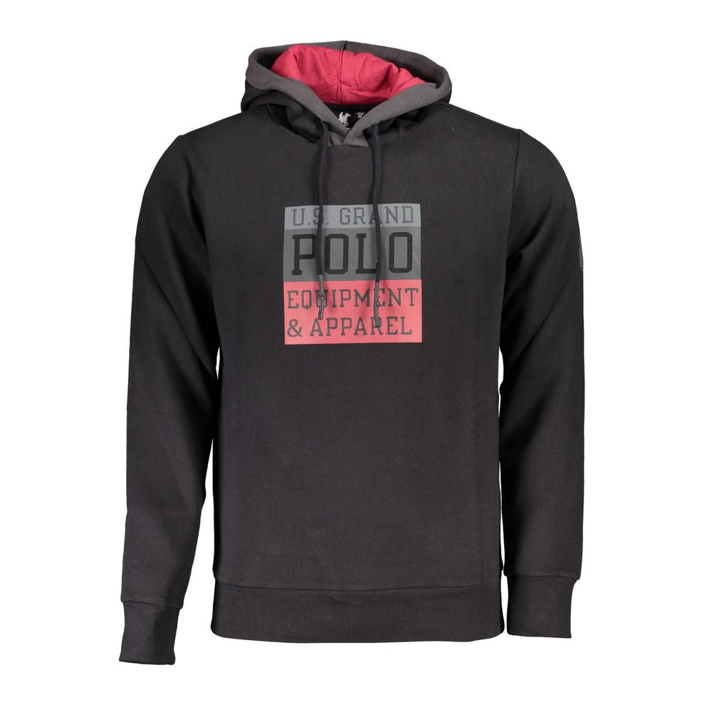 U.S. Grand Schwarzer Baumwoll-Sweatshirt