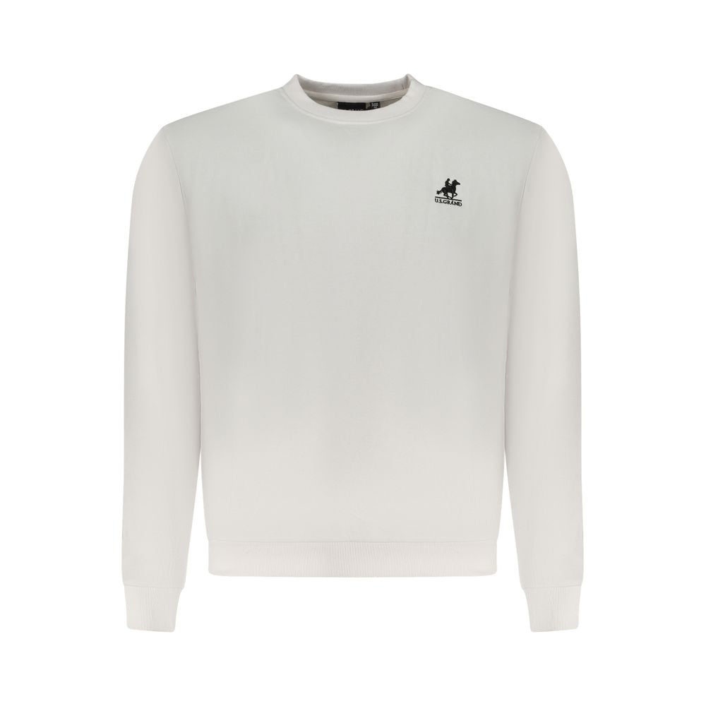 U.S. Grand Men's White Cotton Sweatshirt