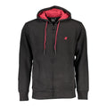 U.S. Grand Men's Black Cotton Hoodie