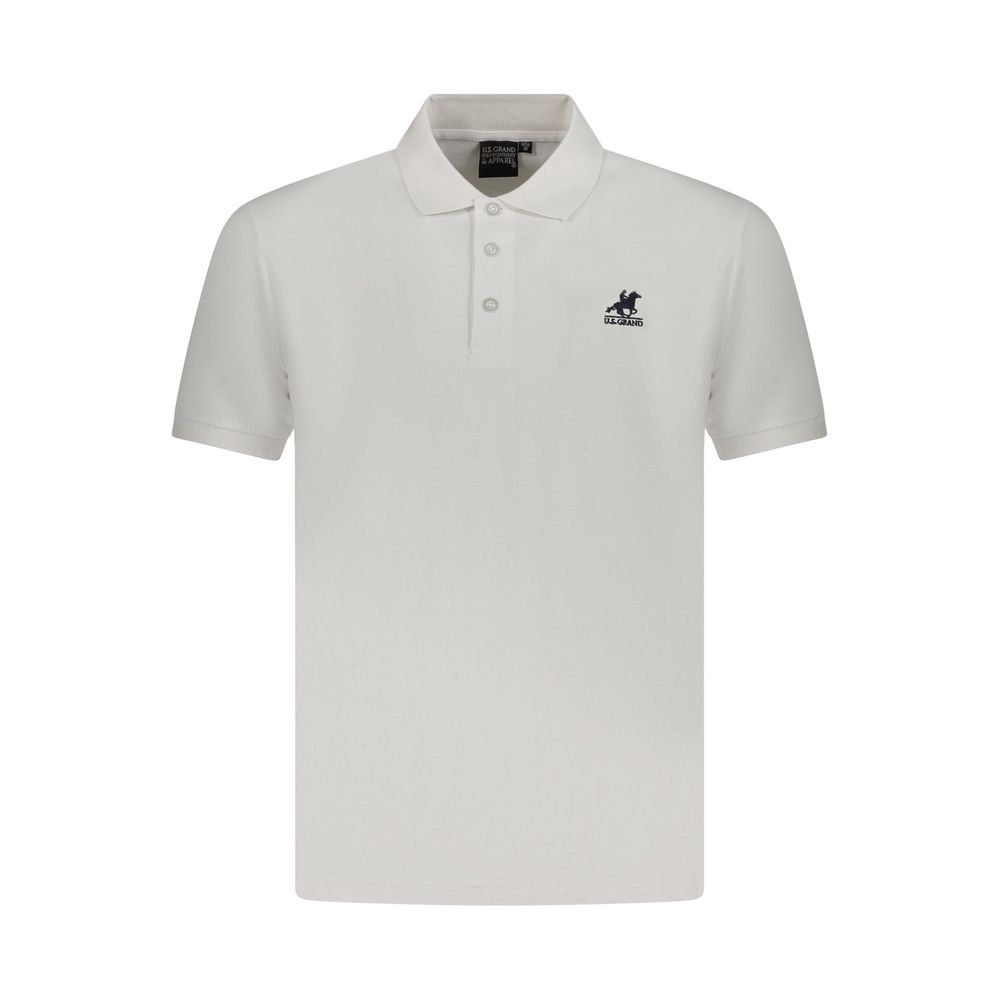 U.S. Grand Weißes Poloshirt aus Baumwolle für Herren