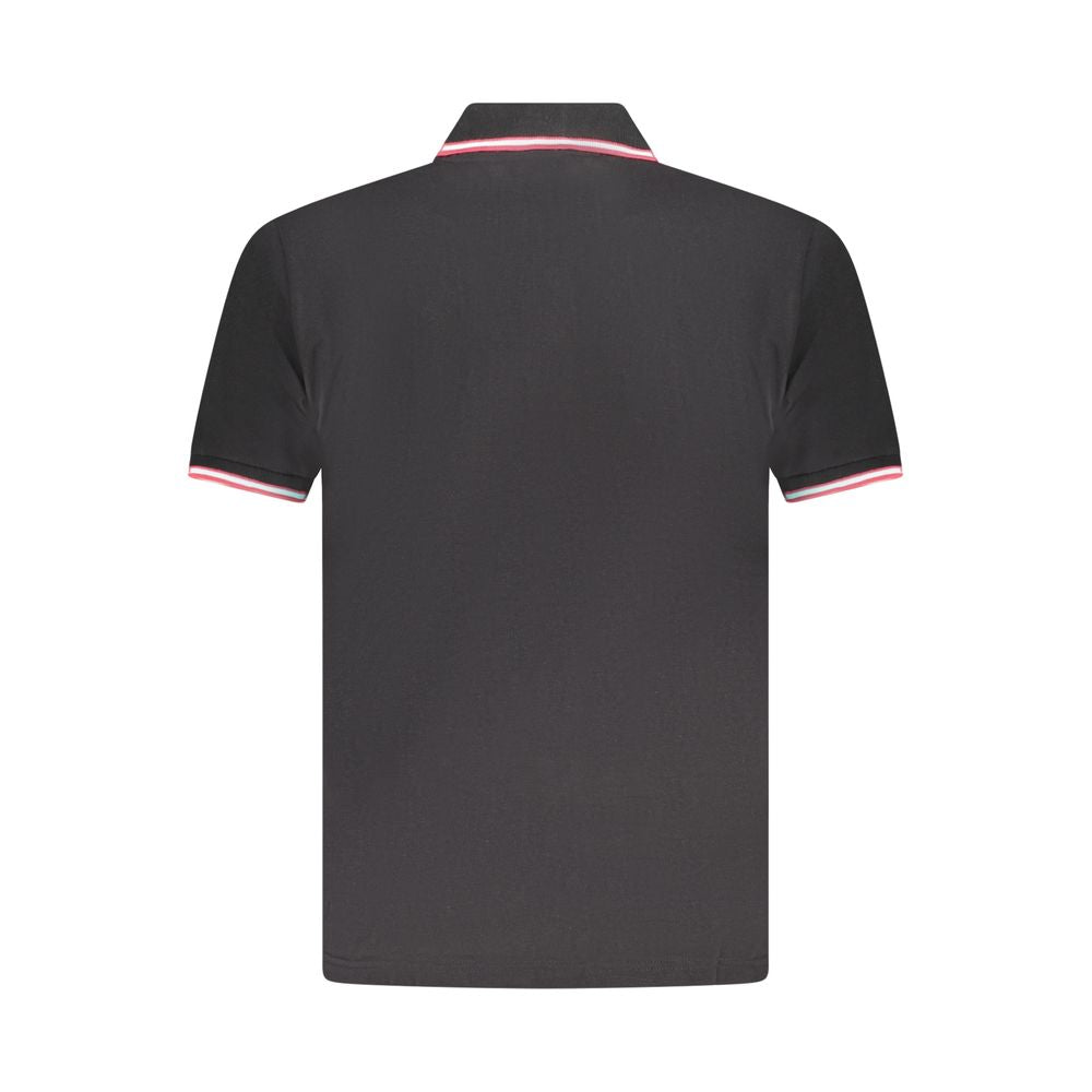 U.S. Grand Schwarzes Herren-Poloshirt aus Baumwolle