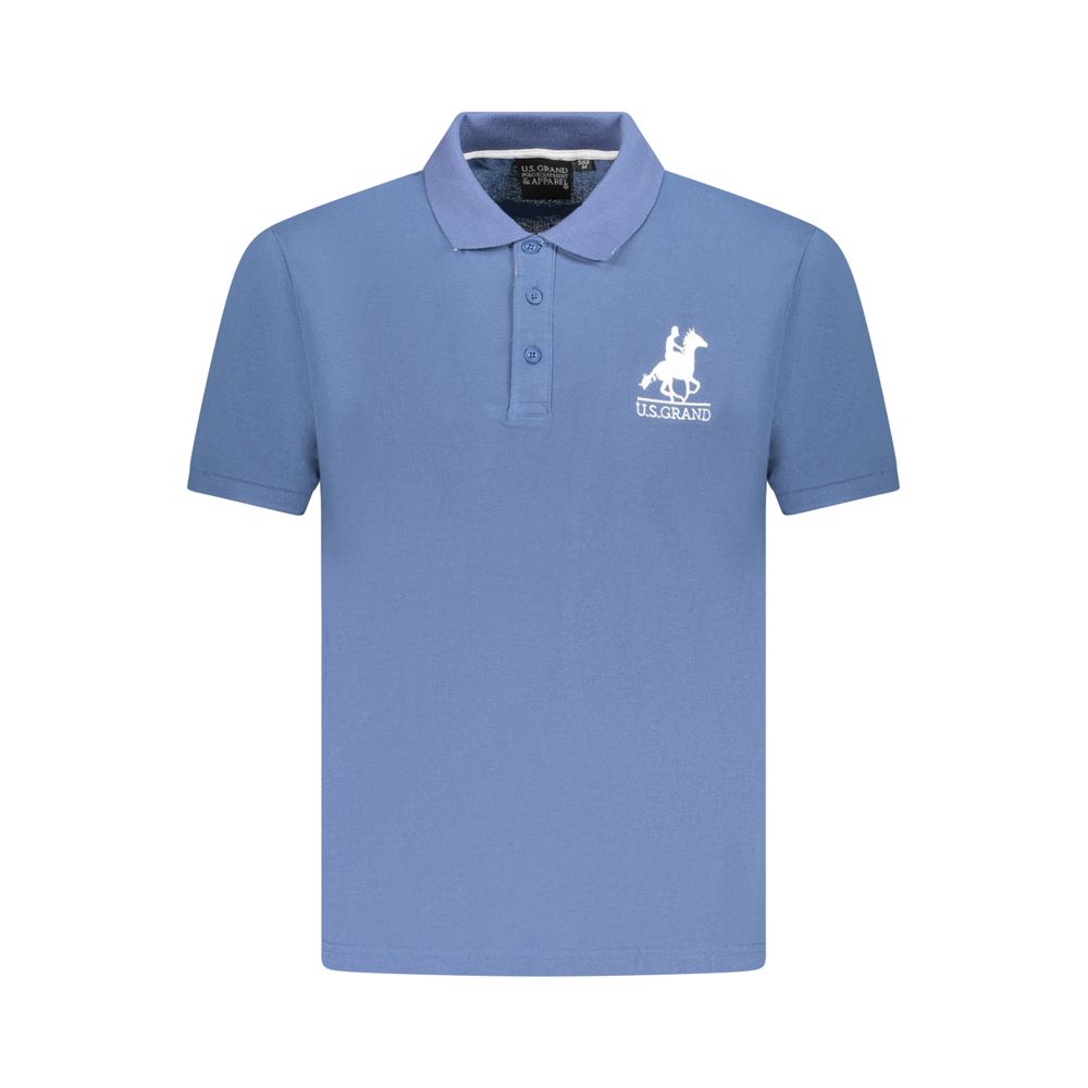 U.S. Grand Blu Cotton Herren Poloshirt