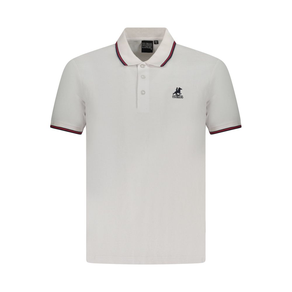 U.S. Grand Weißes Poloshirt aus Baumwolle für Herren