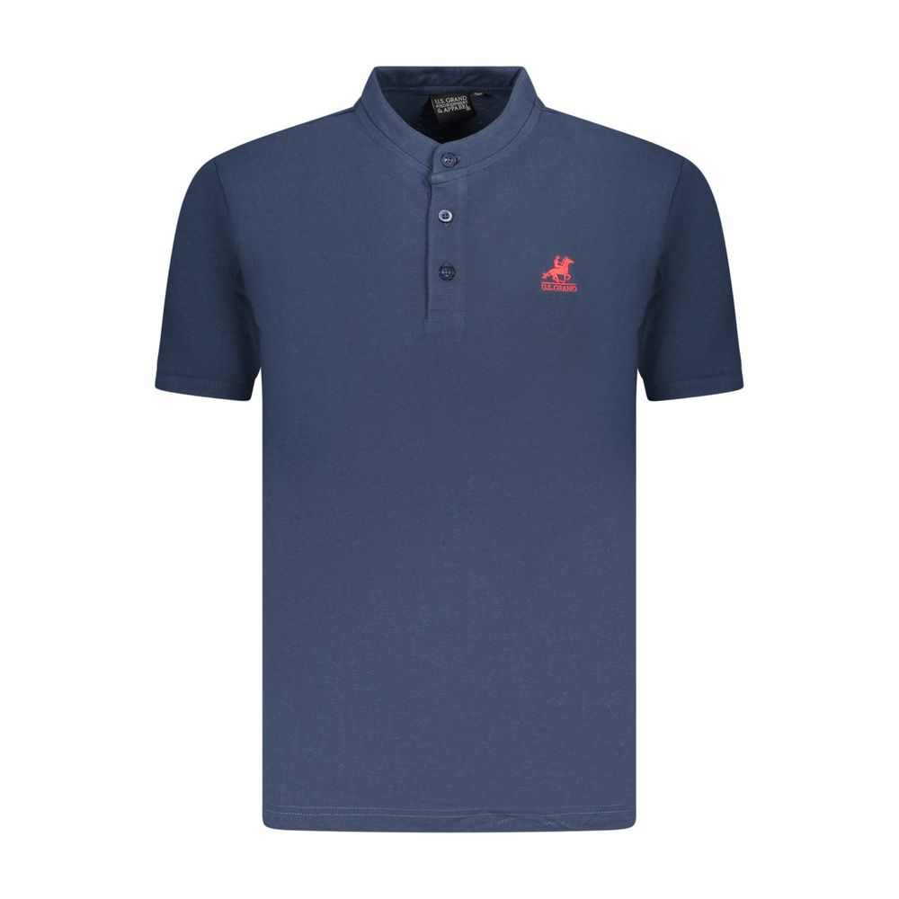 U.S. Grand Blue Cotton Polo Shirt for Men