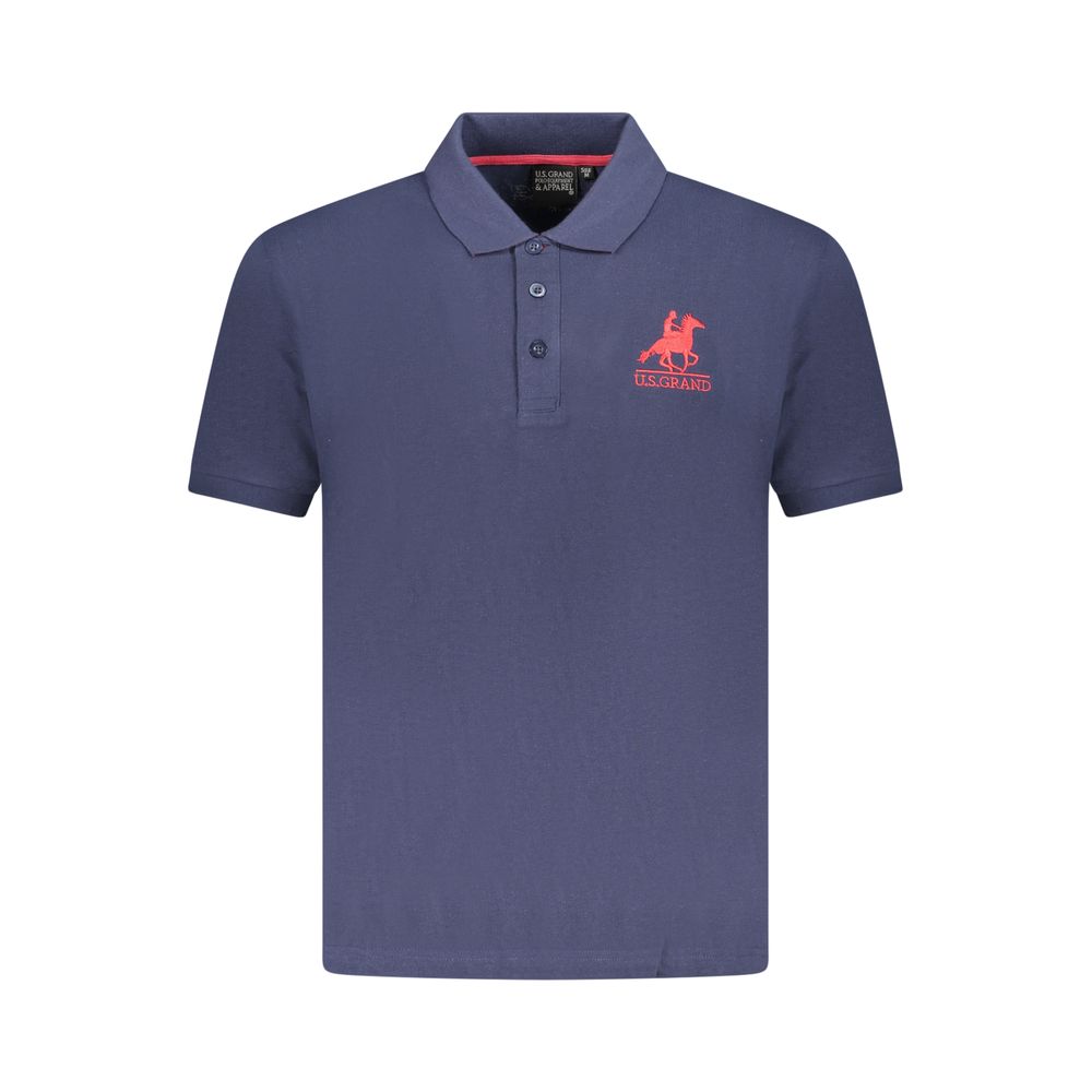 U.S. Grand Blu Cotton Herren Poloshirt