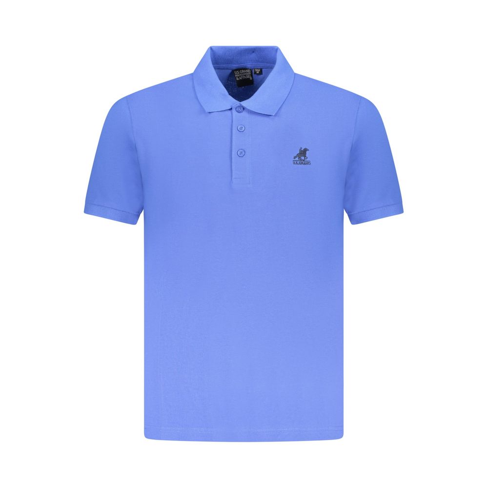U.S. Grand Blaues Baumwoll-Poloshirt für Herren