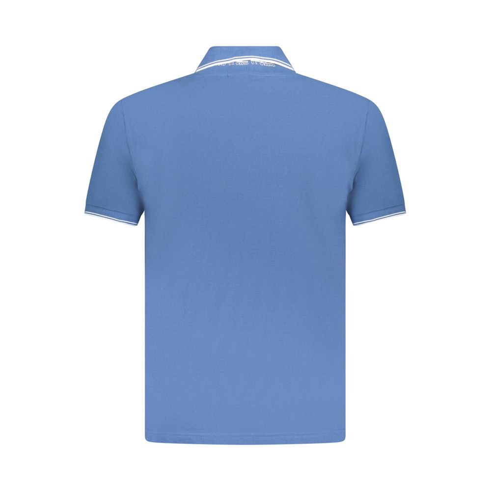 U.S. Grand Blaues Baumwoll-Poloshirt für Herren