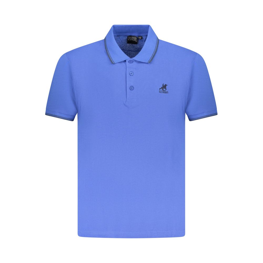 U.S. Grand Blaues Herren-Poloshirt aus Baumwolle