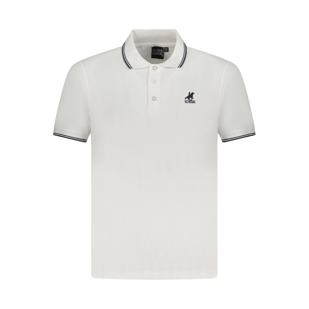 U.S. Grand Weißes Poloshirt aus Baumwolle für Herren