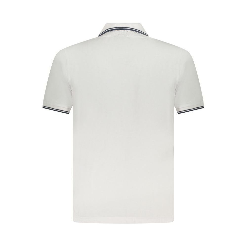 U.S. Grand Weißes Poloshirt aus Baumwolle für Herren