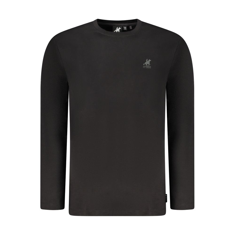 U.S. Grand Schwarzes Baumwoll-T-Shirt für Herren