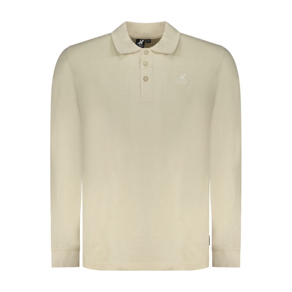 U.S. Grand Beige Baumwoll-Herren-Poloshirt