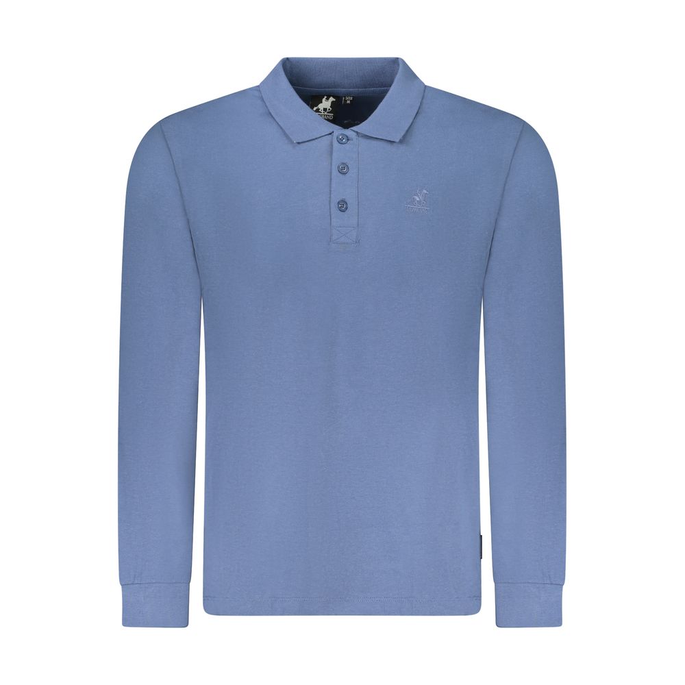 U.S. Grand Blaues Baumwoll-Poloshirt für Herren