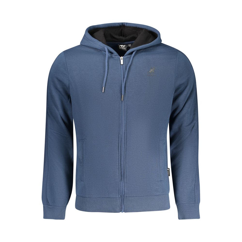 U.S. Grand Blauer Baumwoll-Kapuzenpullover für Herren
