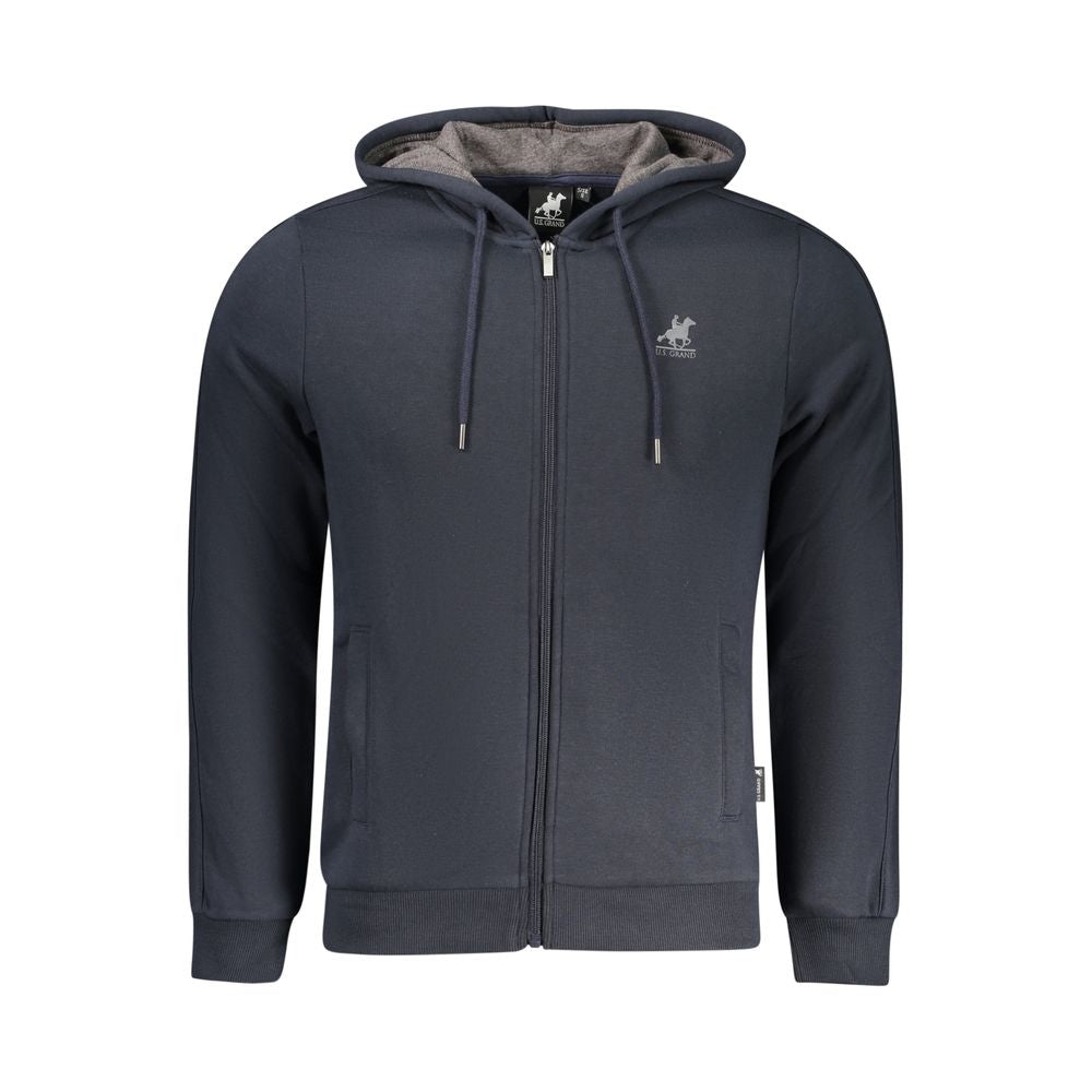 U.S. Grand Blauer Baumwoll-Kapuzenpullover für Herren