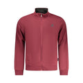 U.S. Grand Herren-Sweatshirt aus roter Baumwolle mit Reißverschluss und Taschen