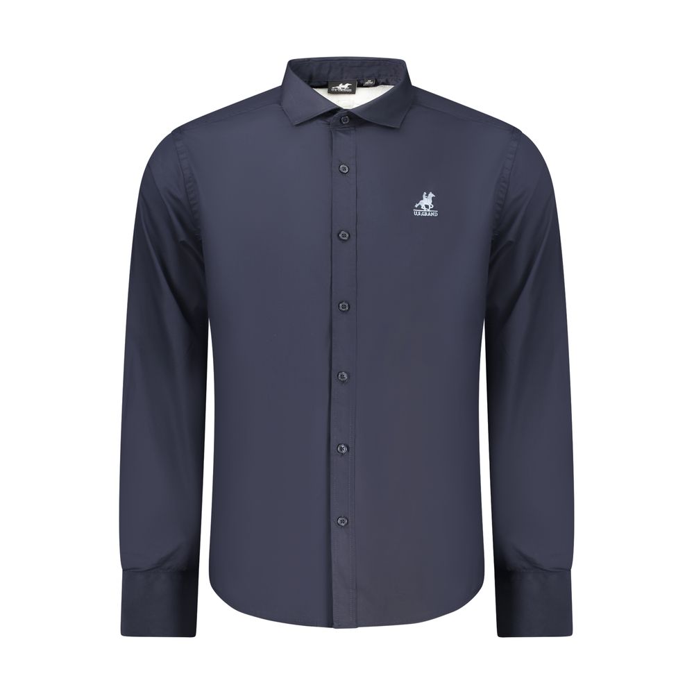 U.S. Grand Men's Blue Cotton Shirt