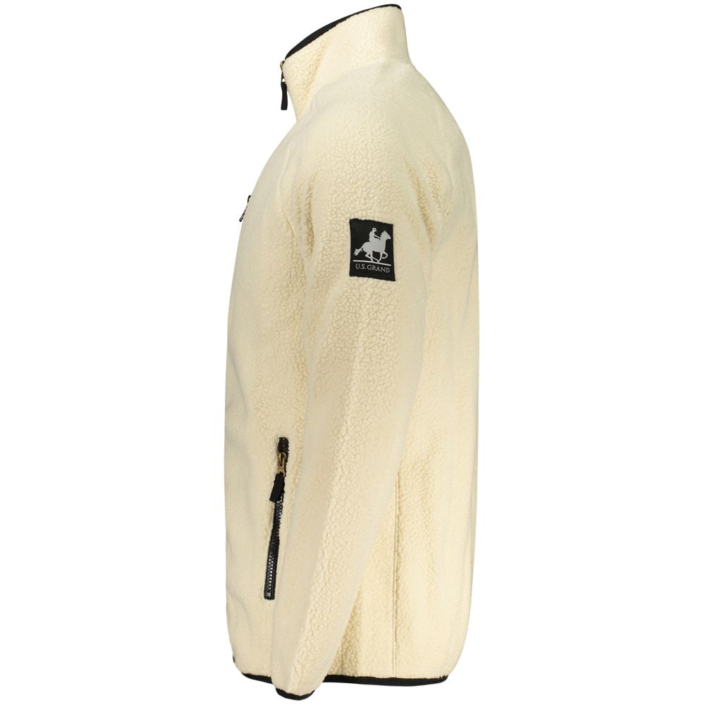 U.S. Grand Men's White Polyester Sweatshirt