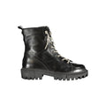 Cafenoir Schwarzer Leder Damen Stiefelette
