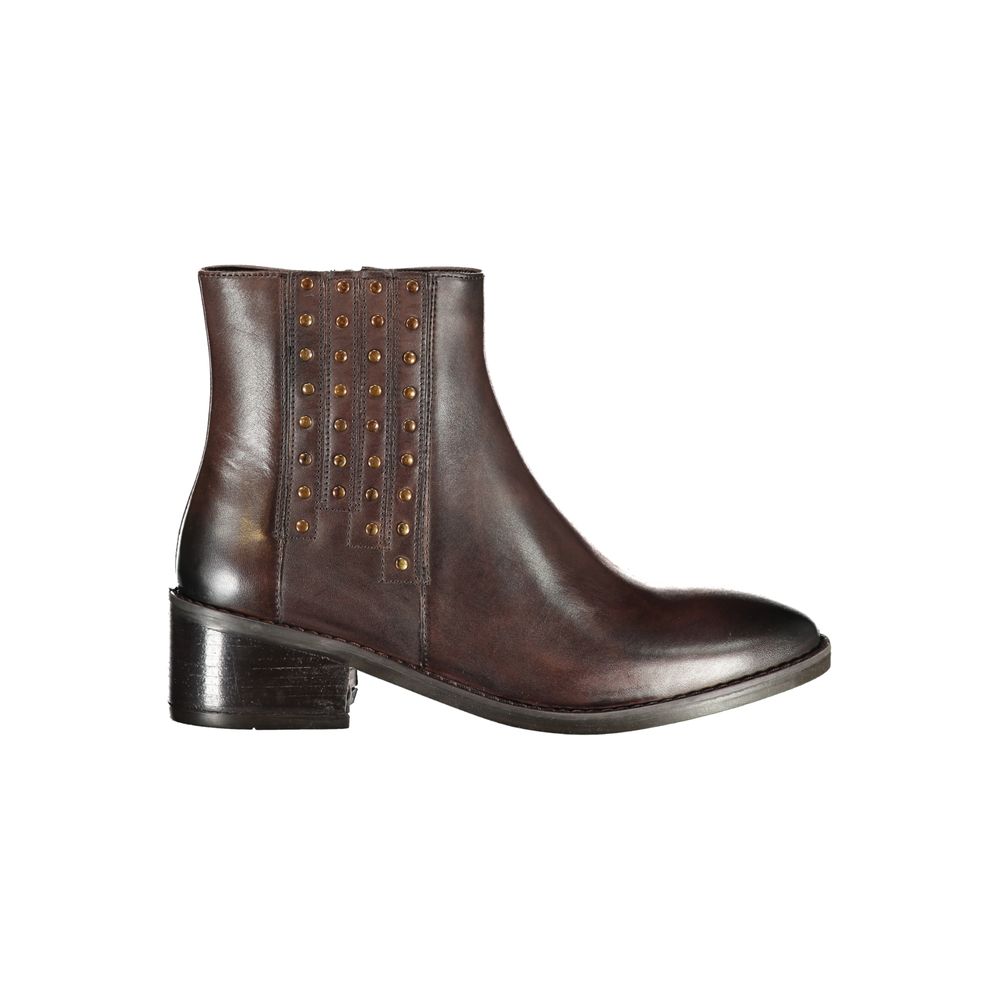 Cafenoir Braune Ankle Boots aus Polyester
