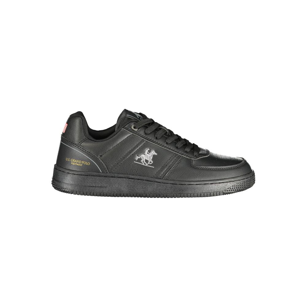 U.S. Grand Black Polyester Sneakers for Athletic Occasions