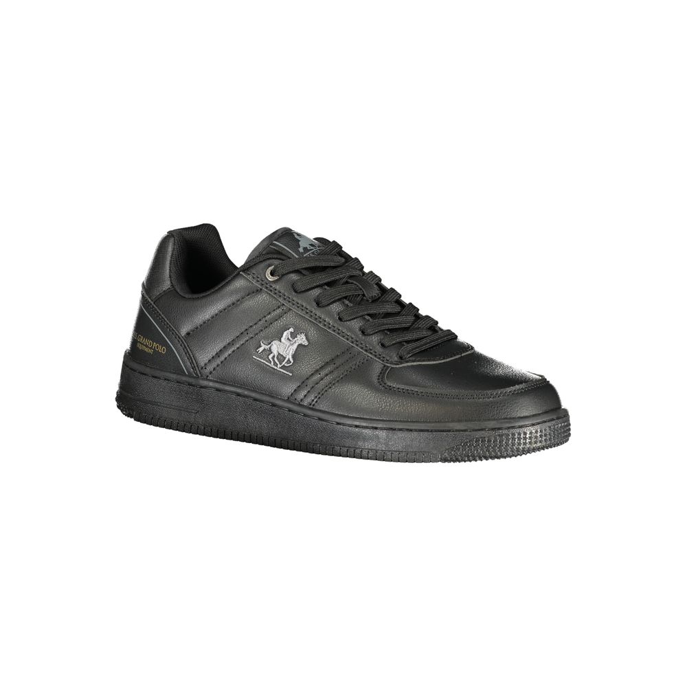 U.S. Grand Black Polyester Sneakers for Athletic Occasions